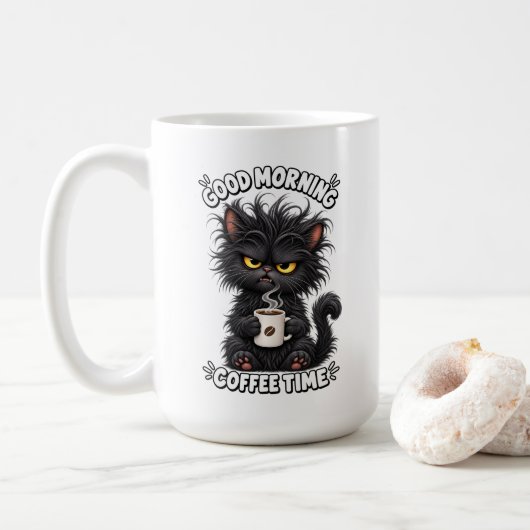 Koffie Kitty mok 15oz (Met donut)