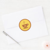 Koffie Klassieke ronde sticker (Envelop)