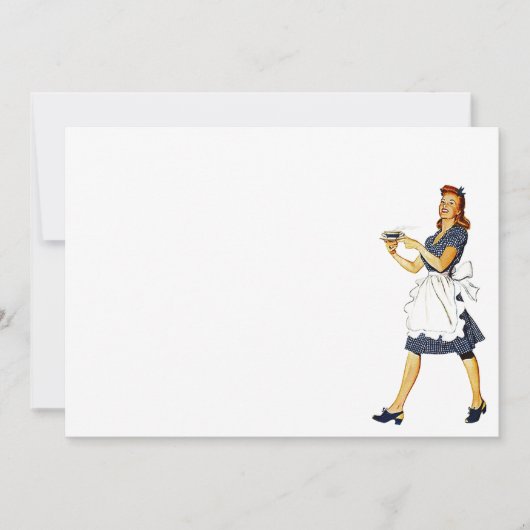 Koffie Klatch klatsch Blank Uitnodiging (Voorkant)