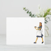 Koffie Klatch klatsch Blank Uitnodiging (Staand voorkant)