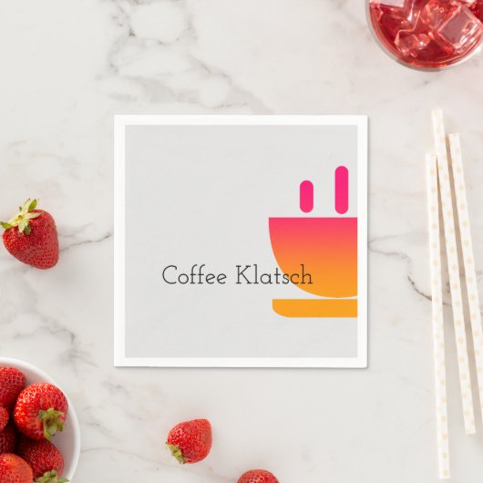 Koffie Klatsch Logo Gray Servet (Insitu)
