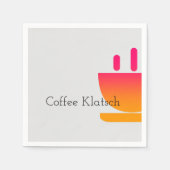Koffie Klatsch Logo Gray Servet (Voorkant)