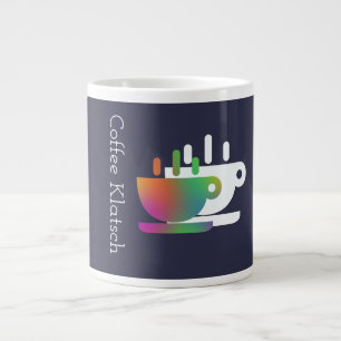 Koffie Klatsch Navy Blue Grote Koffiekop