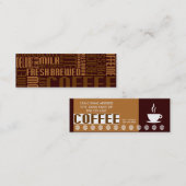 Koffie (kleine chat) klantenkaartje (Voorkant / Achterkant)