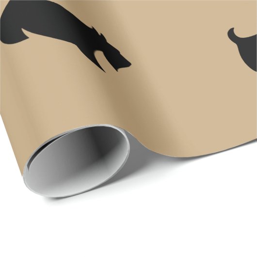 Koffie Kleur Schotse Terrier Wrapping Papier (Rol Hoek)