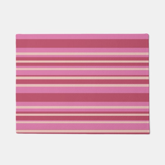 Koffie kleur strepen Deur Mat (Voorkant)