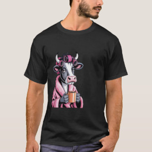 Koffie Koe Ochtend Dier Grappig Moe T-shirt