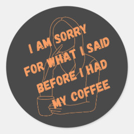 Koffie, koffie, beste koffie-offertes ronde sticker