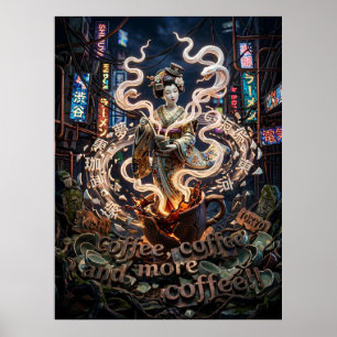 koffie,koffie en meer koffie poster