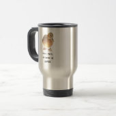 Koffie, koffie, Humor Gezegde Cute Duck Travel Mug Reisbeker (Voorkant links)
