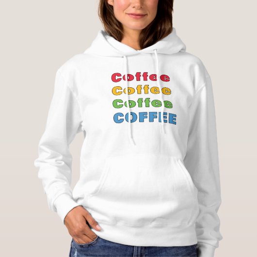 Koffie Koffie Koffie Hoodie (Voorkant)