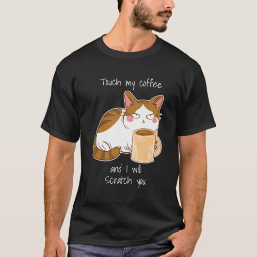 Koffie koffie maandag cafeïne t-shirt (Voorkant)