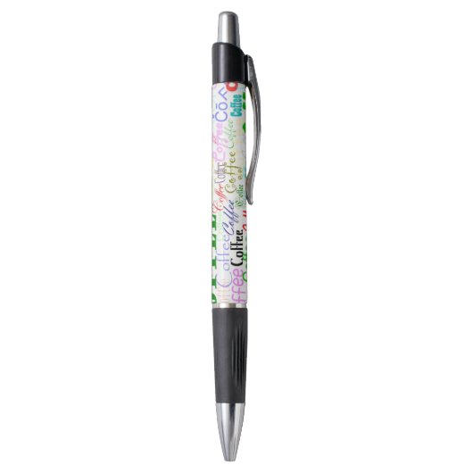 Koffie koffie! Zwarte inkt pen (Achterkant (Verticaal))