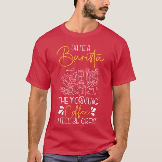 Koffie Koffiekop Bar grappig T-shirt (Voorkant)