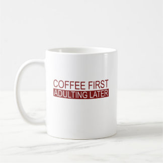 Koffie komt pas later grappig aan koffiemok
