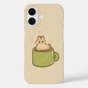 Koffie konijn iPhone 16 hoesje