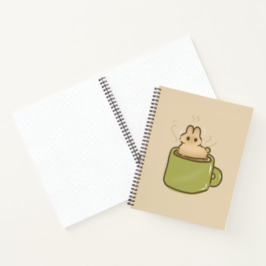 Koffie konijn  notitieboek (Binnen)