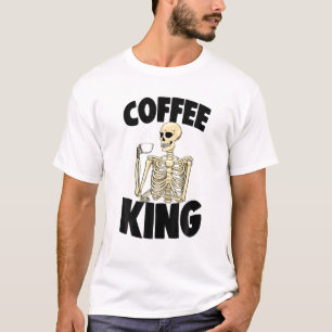 Koffie Koning Caffeïne Grappige Vrouwen Koffie Ske T-shirt
