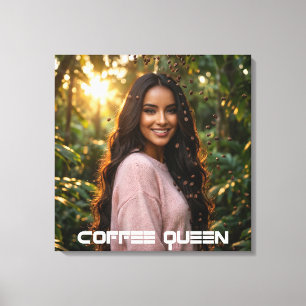KOFFIE KONINGIN CANVAS AFDRUK