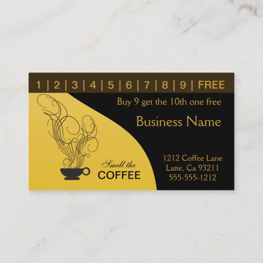 Koffie-koopkaart Klantenkaartje (Achterkant)