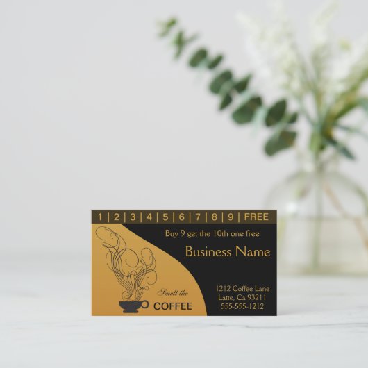 Koffie-koopkaart Klantenkaartje (Staand voorkant)