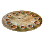 Koffie kopje koffie tijd klok rustiek snijplank (Hoek)