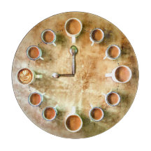 Koffie kopje koffie tijd klok rustiek