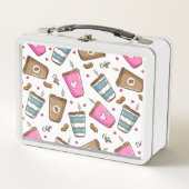 Koffie kopjes, koffiebonen, harten, koffie liefheb (Voorkant)