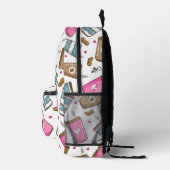 Koffie kopjes, koffiebonen, harten, koffie liefheb bedrukte rugzak (Rechts)