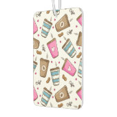 Koffie kopjes, koffiebonen, harten, koffie liefheb luchtverfrisser (Links)