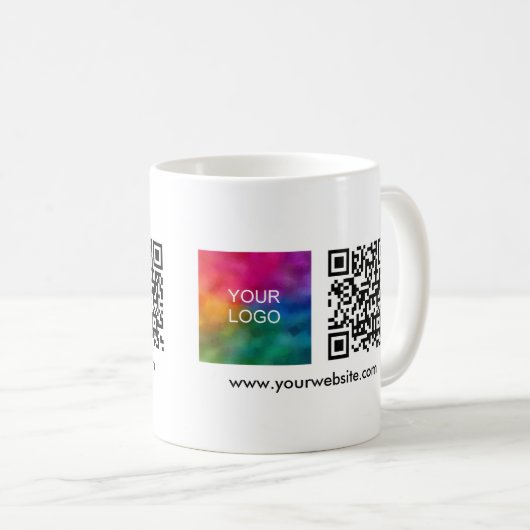 Koffie kopjes Mokken Online Business Logo QR Code  (Voorkant rechts)