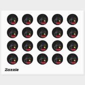 Koffie Kritiek laag Ronde Sticker (Vel)