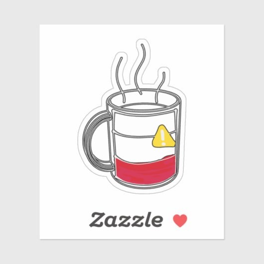 Koffie Kritiek laag Sticker (Vel)