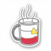 Koffie Kritiek laag Sticker (Voorkant)