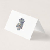 Koffie-kronetfoto met kerstcadeautje kaart (Achterkant)