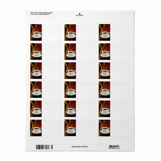 Koffie Kunst Café Etiket (Full Sheet)