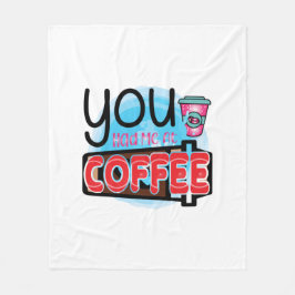 Koffie-kunst die je me had bij koffie fleece deken