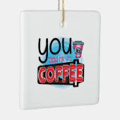 Koffie-kunst die je me had bij koffie keramisch ornament (Rechts)