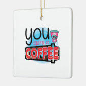 Koffie-kunst die je me had bij koffie keramisch ornament (Links)