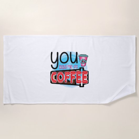 Koffie-kunst die je me had bij koffie strandlaken (Voorkant)