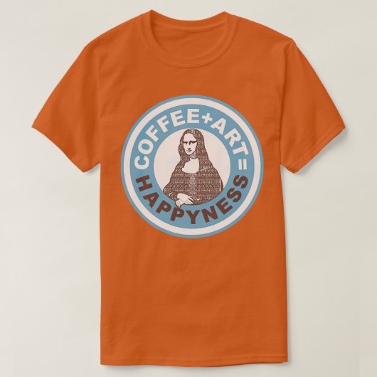 Koffie Kunst Geluk T-shirt (Design voorkant)