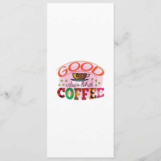 Koffie Kunst Goede Vibes & Warme Koffie Menu (Voorkant)