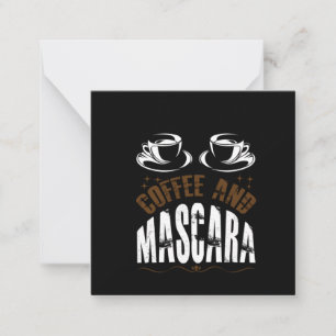Koffie Kunst Koffie En Mascara Notitiekaartje