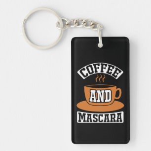 Koffie Kunst Koffie En Mascara Sleutelhanger