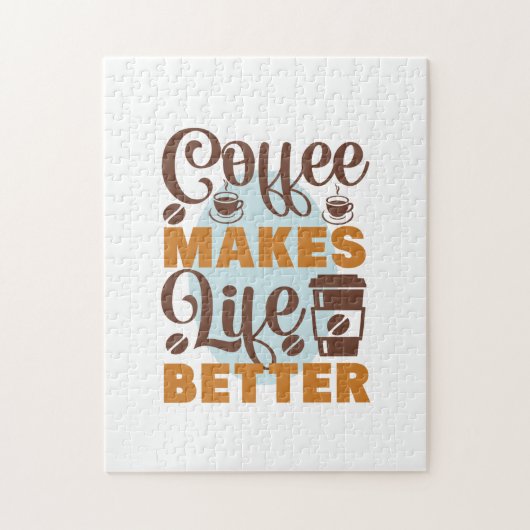 Koffie Kunst Koffie Maakt Het Leven Beter Legpuzzel (Verticaal)
