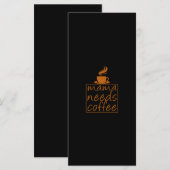 Koffie Kunst Mama heeft Koffie Nodig Menu (Voorkant / Achterkant)