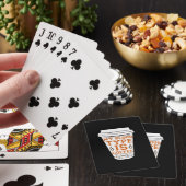 Koffie-kunst Mijn bloedtype is koffie Pokerkaarten (Insitu)