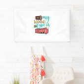 Koffie-kunst Mijn bloedtype is koffie Spandoek (Insitu)