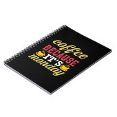 Koffie-kunstkoffie omdat het maandag is notitieboek (Linkerzijde)