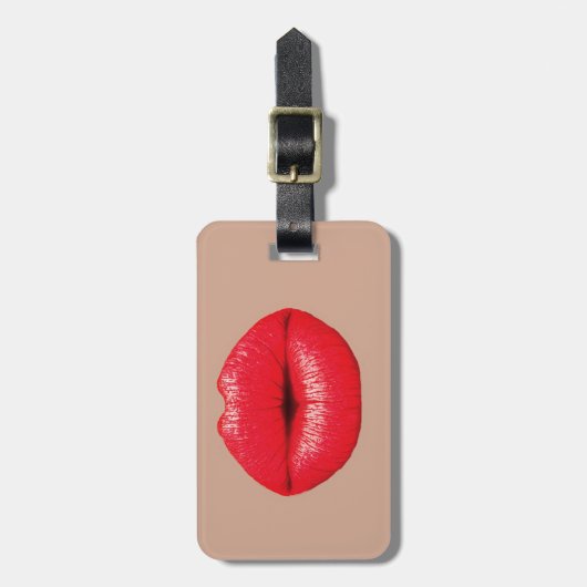 Koffie Kus pop Bagagelabel (Voorkant verticaal)